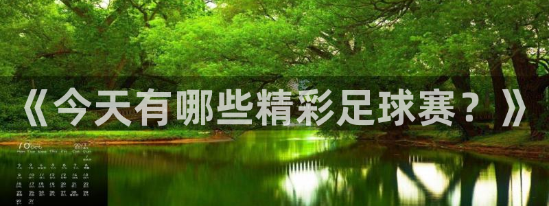 《今天有哪些精彩足球赛？》